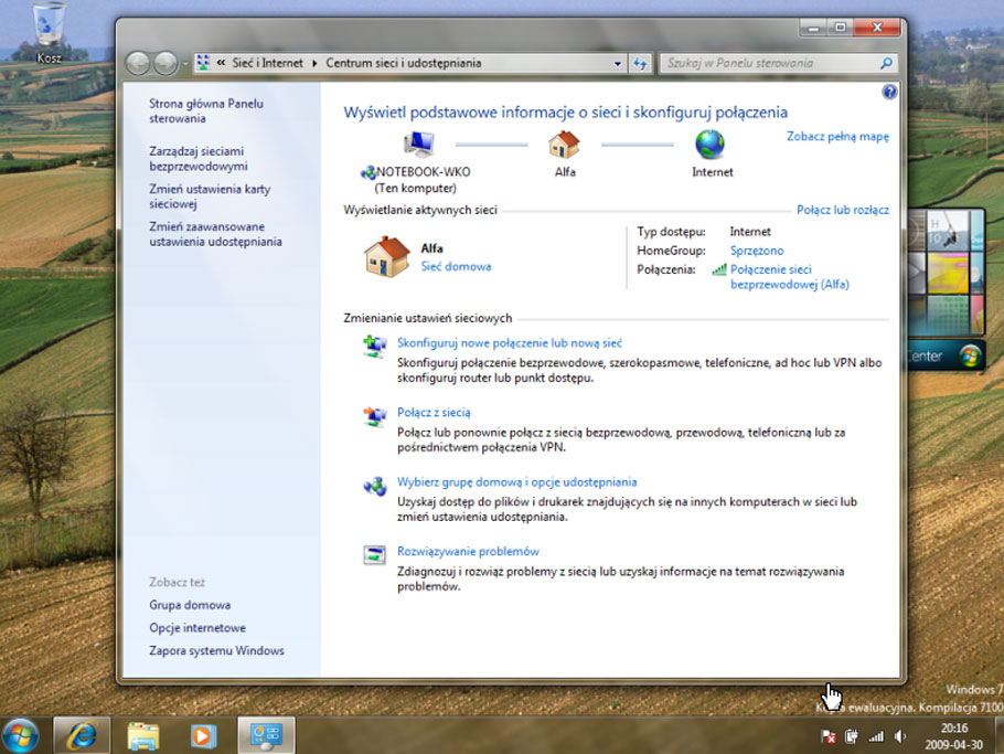 Zdjęcia z polskiej wersji Windows 7 RC